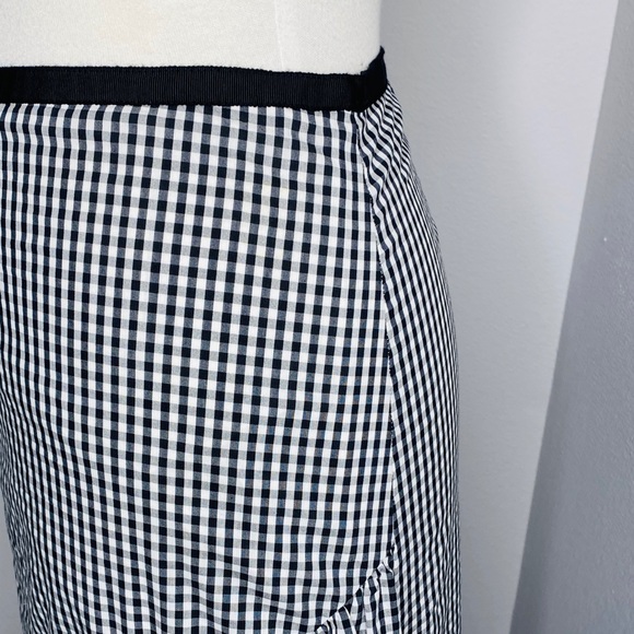 Ann Taylor gingham plated/ ruffle skirt - Picture 4 of 8
